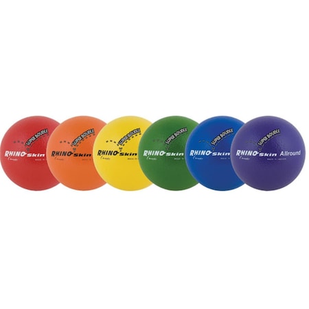 Champion Sports 7 in. Rhino Skin Ball Set, Multicolor - Set of 6 CH55847